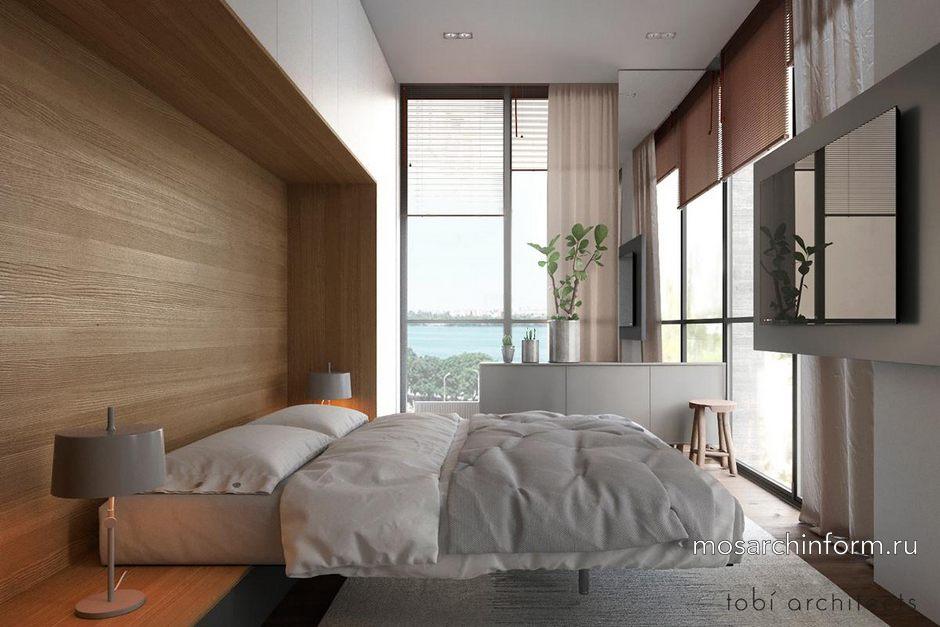 Лаконичный дизайн интерьера — «LOOKING AT DNIPRO», для апартаментов, с прекрасным видом на реку Днепр