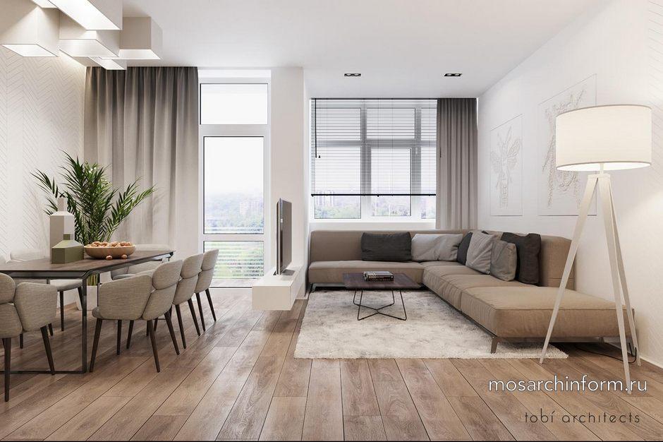 INTELLIGENCE - дизайн интерьера квартиры для молодой пары в жилом комплексе IQ House