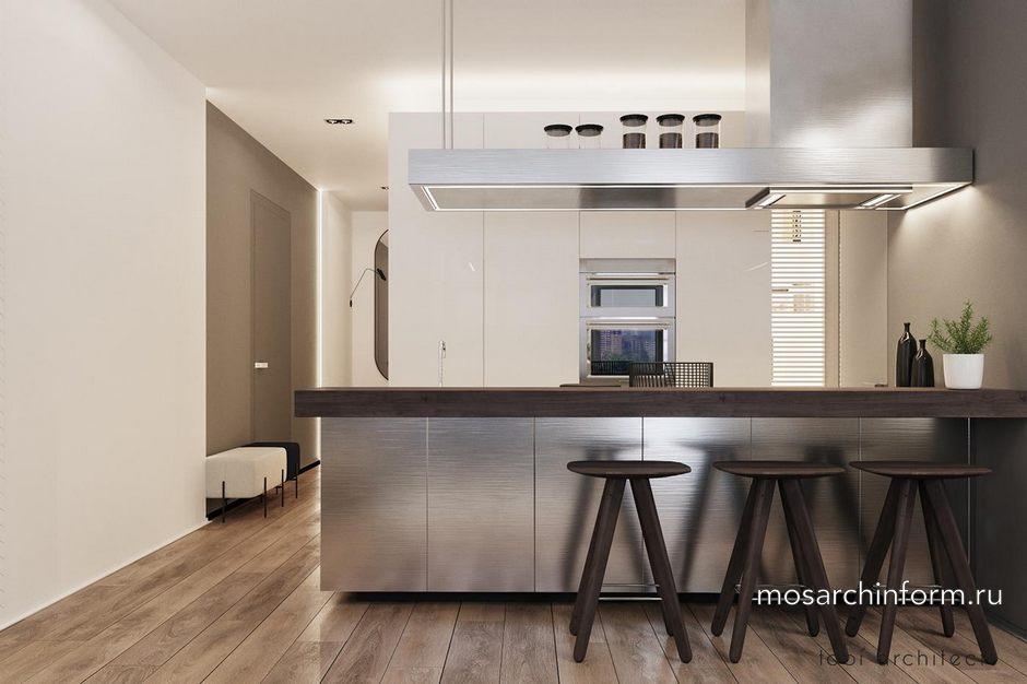 INTELLIGENCE - дизайн интерьера квартиры для молодой пары в жилом комплексе IQ House