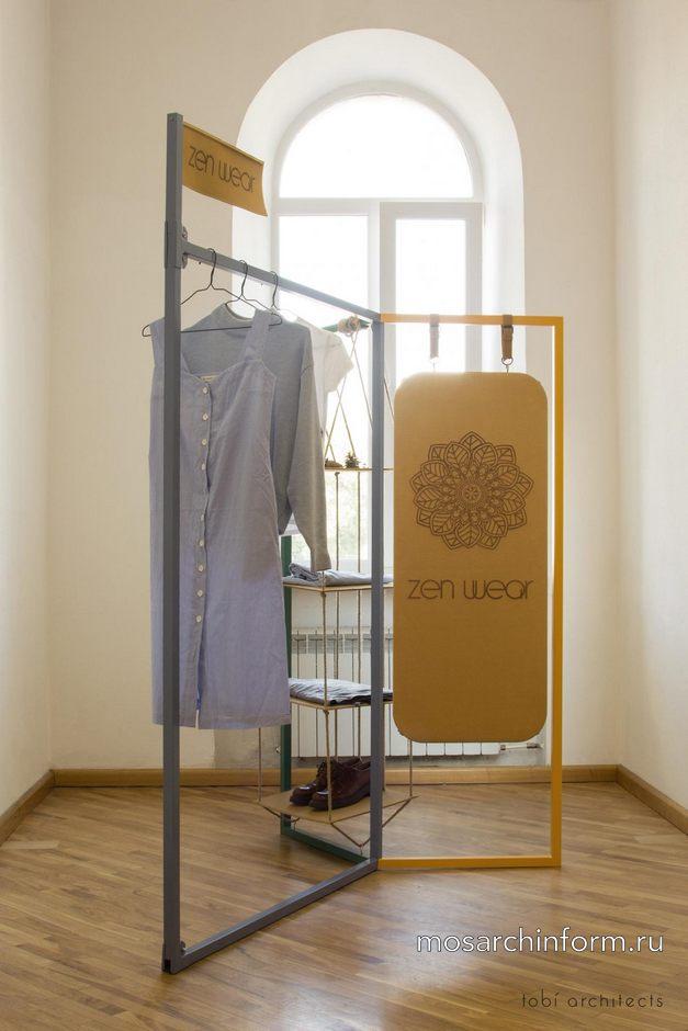 CLOTHES RACK - дизайн стойки для бренда ZenWear