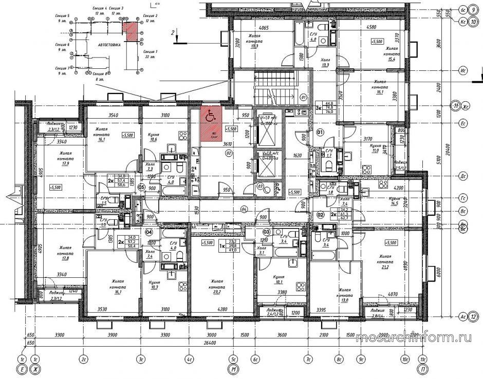 Планировки квартир Каспийская, вл. 28, к. 4 (новый дом с ремонтом в Царицыно)