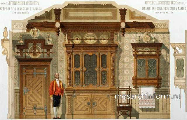 Интерьер столовой - Дома в старорусском стиле, резные элементы, мебель, ч.2